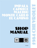 1984 Chevrolet Shop Manual ( Monte Carlo, El Camino, Impala, Caprice ) - Includes 11x26 inch Wiring Diagrams