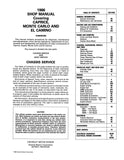 1986 Chevrolet Shop Manual - Includes 11x26 inch Wiring Diagrams