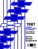 1987 Chevrolet Electrical Diagnosis Service Supplement to 1987 Service Manual