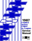 1987 Chevrolet Service Manual - Includes 11x26 inch Wiring Diagrams
