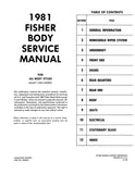 1981 Fisher Body Service Manual