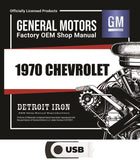 1970 Chevrolet Shop Manuals, Sales Literature & Parts Books on USB