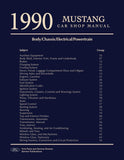 1990 Ford Mustang Car Shop Manual