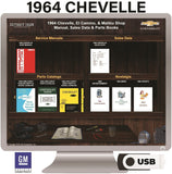 1964 Chevelle / El Camino / Malibu Shop Manual, Sales Data & Parts Books on USB