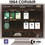 1964 Corvair Shop Manuals, Sales Data & Parts Book on USB