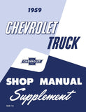 1959 Chevy Truck Shop Manual Supplement