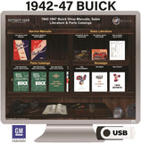 1942-1947 Buick Shop Manuals, Parts Books & Sales Literature on USB