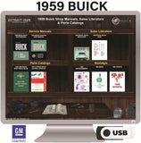 1959 Buick Shop Manuals, Sales Literature & Parts Books on USB