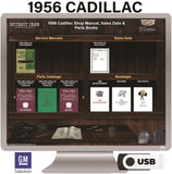 1956 Cadillac Shop Manual, Sales Data & Parts Books on USB