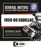1959-1960 Cadillac Shop Manuals, Sales Data & Parts Books on USB
