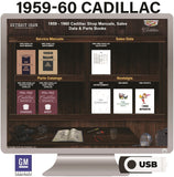 1959-1960 Cadillac Shop Manuals, Sales Data & Parts Books on USB