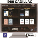 1966 Cadillac Shop Manuals, Sales Literature & Parts Books on USB