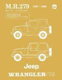 1987 - 1988 Jeep Wrangler / YJ Service Workshop Manual - M.R.279