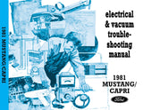 1981 Ford Mustang Capri Electrical Vacuum Troubleshooting Manual - COLOR