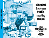 1981 Ford Mustang Capri Electrical Vacuum Troubleshooting Manual - COLOR