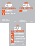 1986 Mustang LTD Thunderbird Mark VII Cougar Shop Manual Set - Volumes B, D, & F