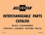 1929-1959 Chevrolet Interchangeable Parts Catalog Buick Oldsmobile Pontiac Truck