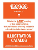 1984 - 1993 Chevrolet Y Corvette Parts & Illustration Catalog Set
