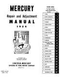 1954 - 1955 Mercury Repair and Adjustment Manual