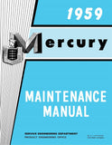 1959 Mercury Maintenance Manual