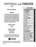 1970 Chrysler and Imperial Repair Shop Manual