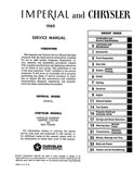1969 Chrysler Imperial Service Manual - Imperial, New Yorker, 300, Newport, Town & Country