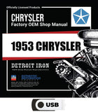 1953 Chrysler Shop Manual, Parts Catalog & Sales Data on USB