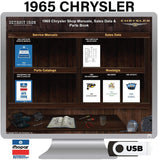 1965 Chrysler Shop Manual, Sales Data and Parts Book on USB