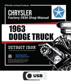 1963 Dodge Truck Shop Manuals on USB