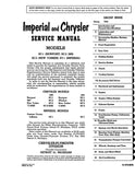1962 Chrysler Imperial Service Manual
