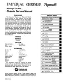 1971 Plymouth, Chrysler, Imperial Chassis Service Manual