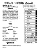 1972 Plymouth Chrysler Imperial Chassis Service Manual