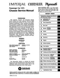 1974 Plymouth / Chrysler Chassis & Body Service Manual