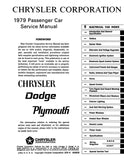 1979 Plymouth / Chrysler / Dodge Chassis, Body & Electrical Shop Manual