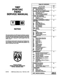 1987 Pontiac Fiero Service Manual