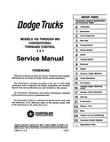 1977 Dodge Truck 100-800 Shop Manual
