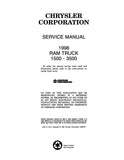 1998 Dodge Ram 1500-3500 Truck Shop Manual