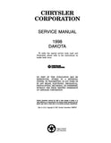 1998 Dodge Dakota Truck Shop Manual