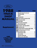 1989 Ford Truck Super Duty Shop Manual Supplement
