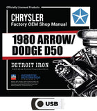 1980 Arrow / D50 Pickup Shop Manuals Parts Book Manuals Sales Literature on USB