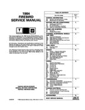 1984 Pontiac Firebird Service Manual