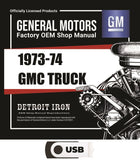 1973-74 GMC Light Medium Heavy Duty Trucks Shop Owner Manual Literature on USB