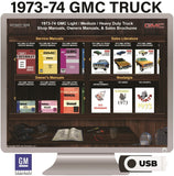 1973-74 GMC Light Medium Heavy Duty Trucks Shop Owner Manual Literature on USB