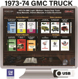 1973-74 GMC Light Medium Heavy Duty Trucks Shop Owner Manual Literature on USB