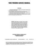 1990 Pontiac Firebird Service Manual