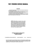 1991 Pontiac Firebird Service Manual