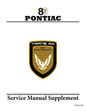 1989 Pontiac Trans Am 20th Century Supplement to 1989 Firebird Service Manual