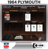 1964 Plymouth Shop Manual & Sales Data on USB