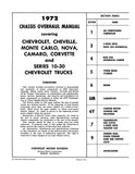 1972 Chevrolet Car & Truck Chassis Overhaul Manual Licensed Quality Reproduction