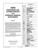 1976 Chevrolet Service & Overhaul Manual Supplement (Licensed Reproduction)